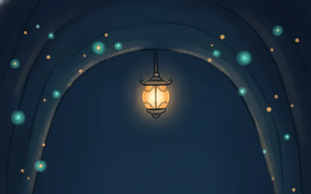 Deep Trench โ a glowing lantern in the dim deep.